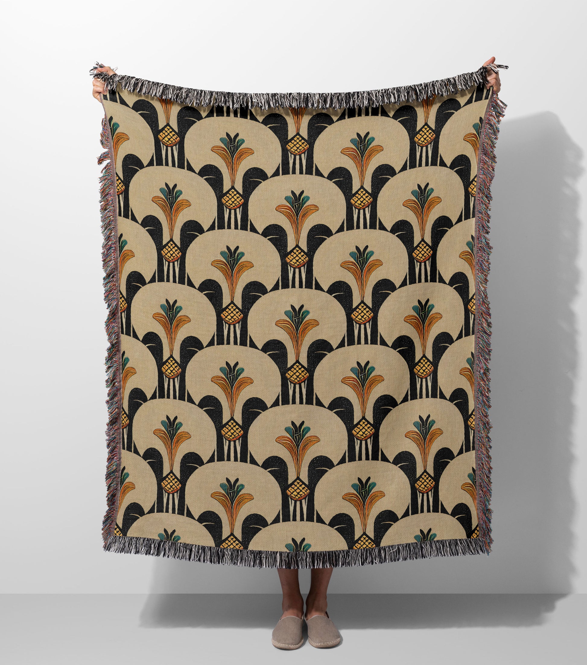Art Deco Woven Throw Blanket – HearthyCoveCo