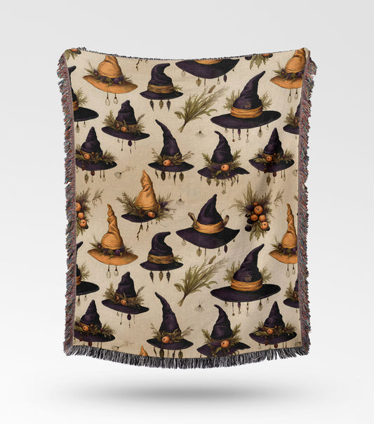 Witch Hat Woven Throw Blanket