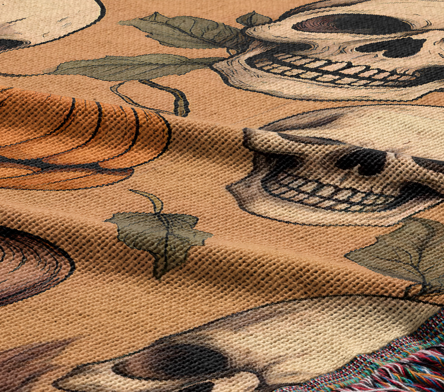 Skull Harvest Woven Throw Blanket